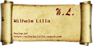 Wilhelm Lilla névjegykártya